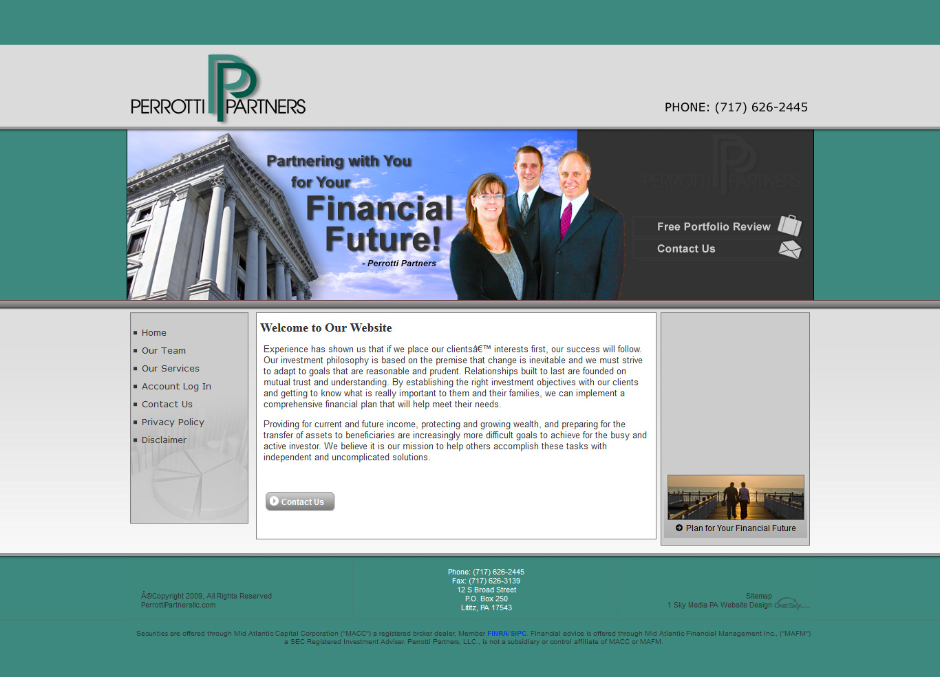 Perrotti Partners LLC - financial advisors website design