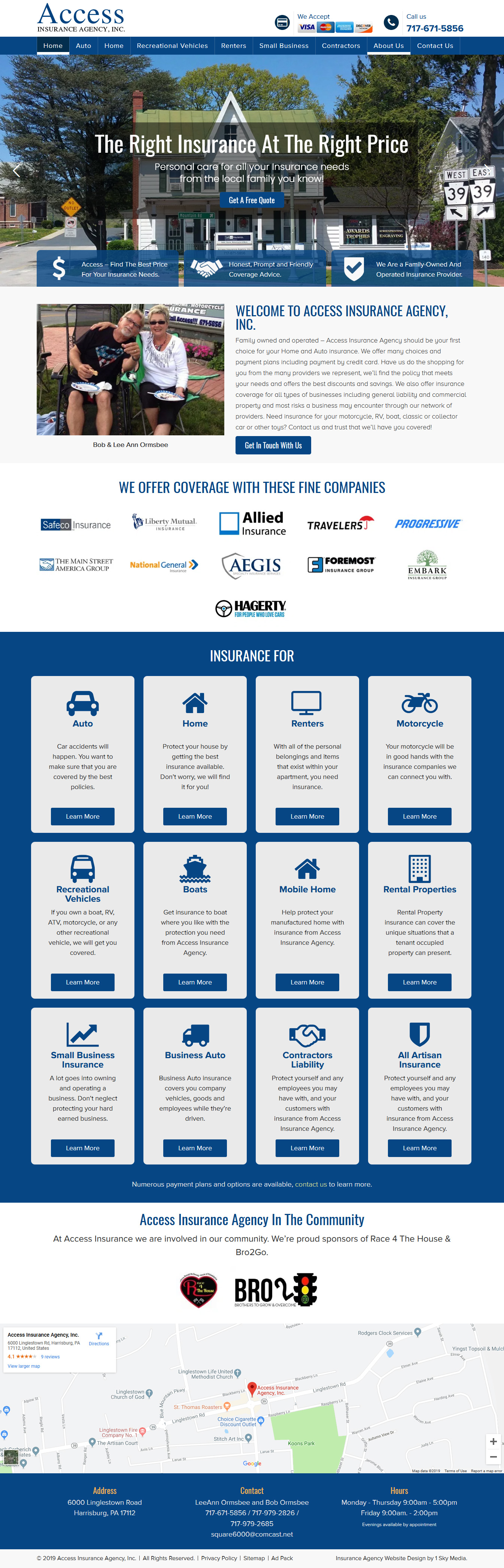 Access Insurance - Insurance company website design