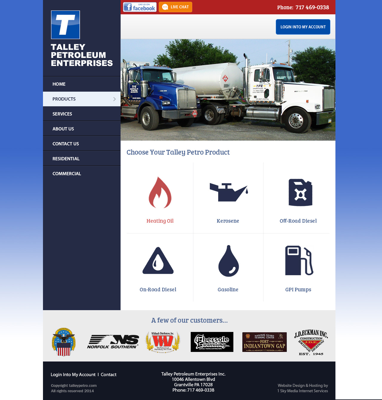 Talley Petroleum Enterprises Oil Company website design