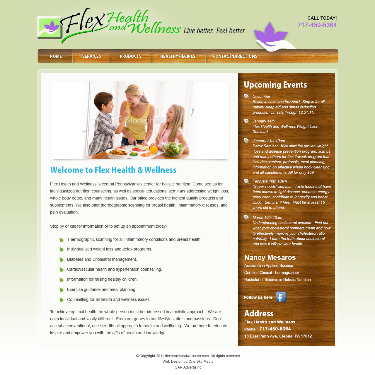Flex Health and Wellness - helath food and products website design