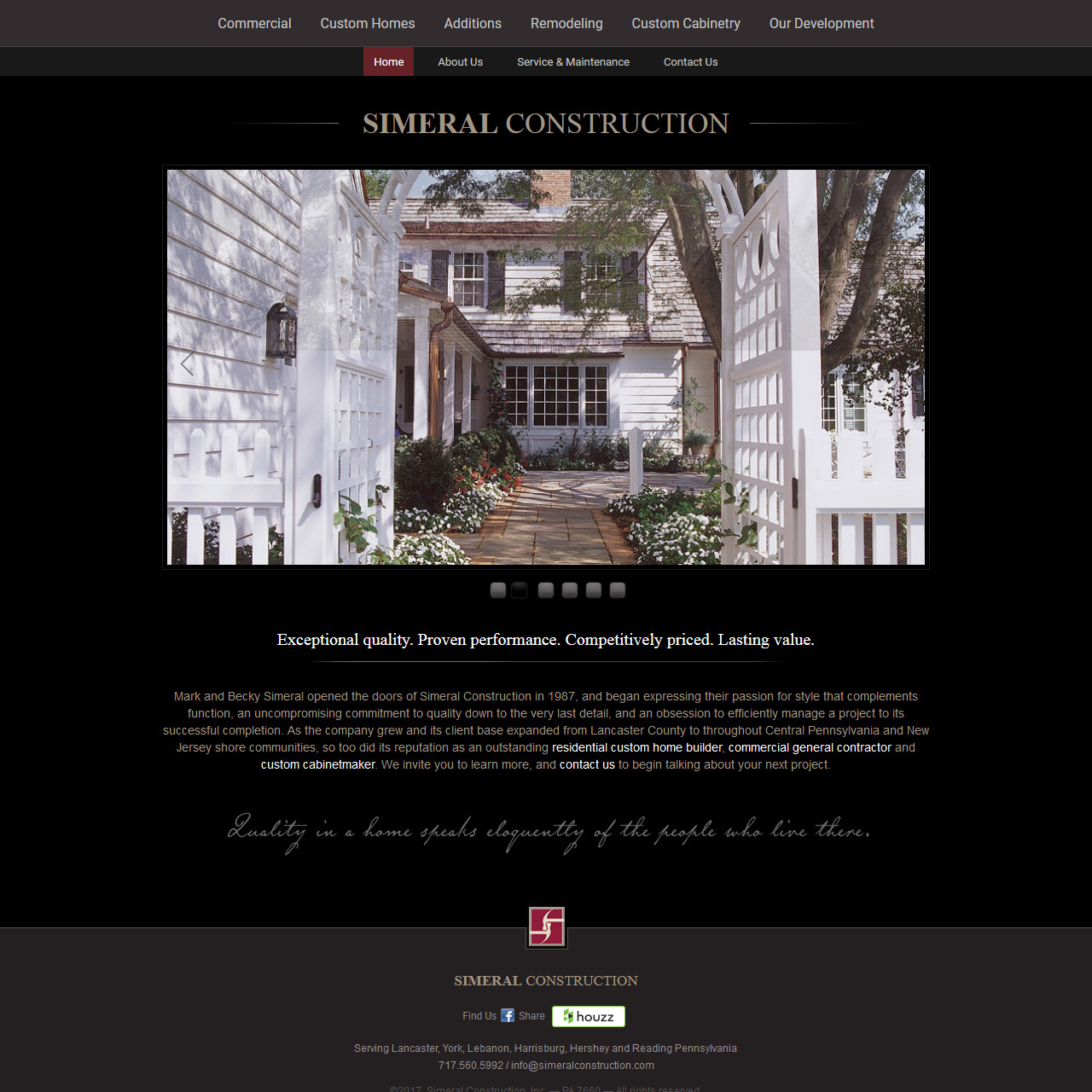 Simeral Construction - home builders website design