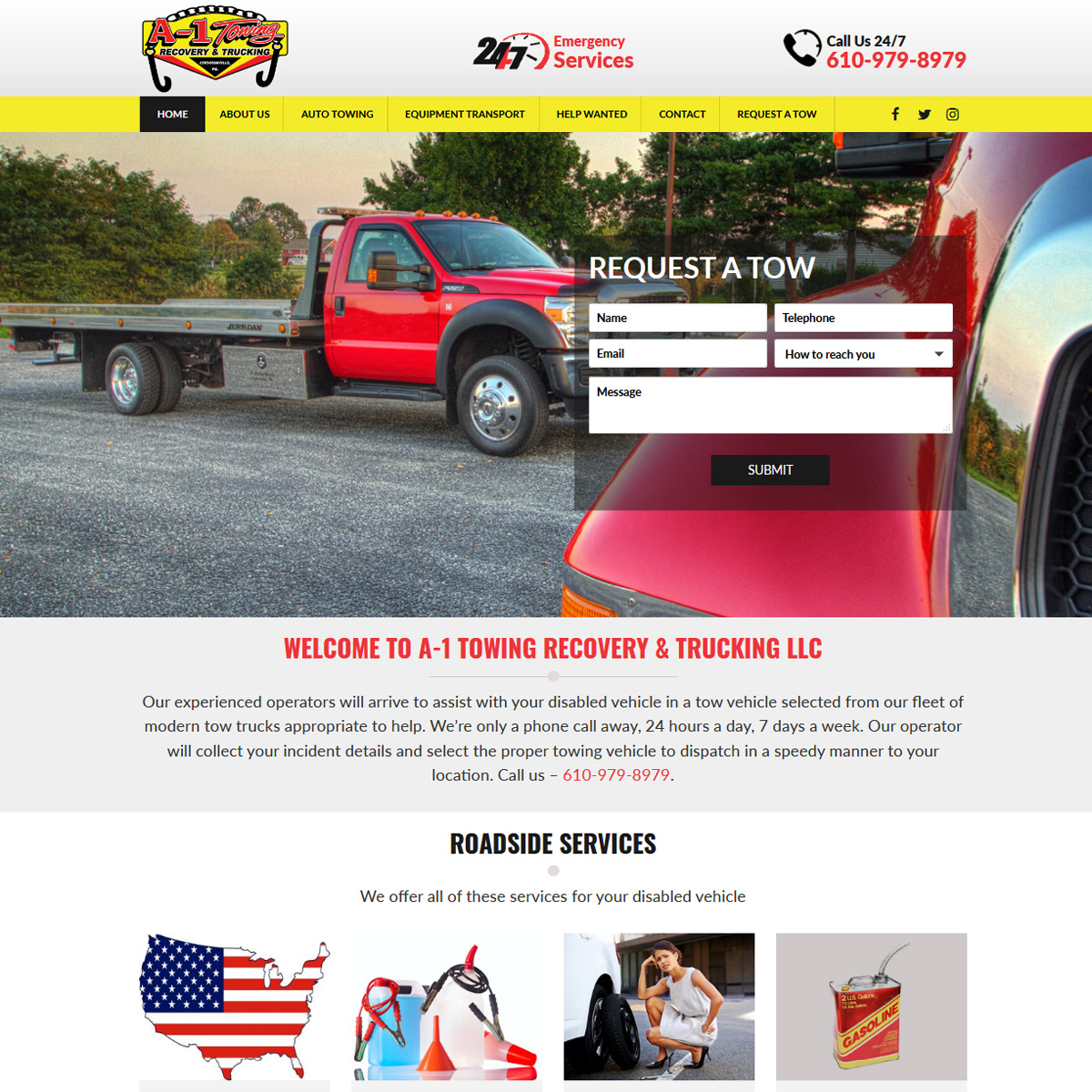 A1 Towing Website Design Website Design