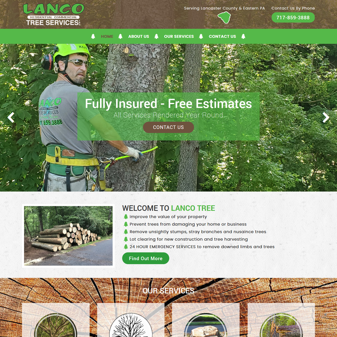 Lanco Tree Services -  Tree removal website design