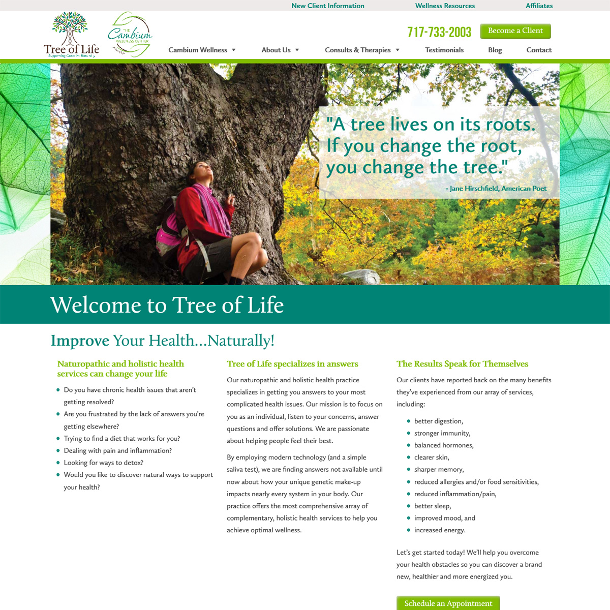 Tree of Life Website Design