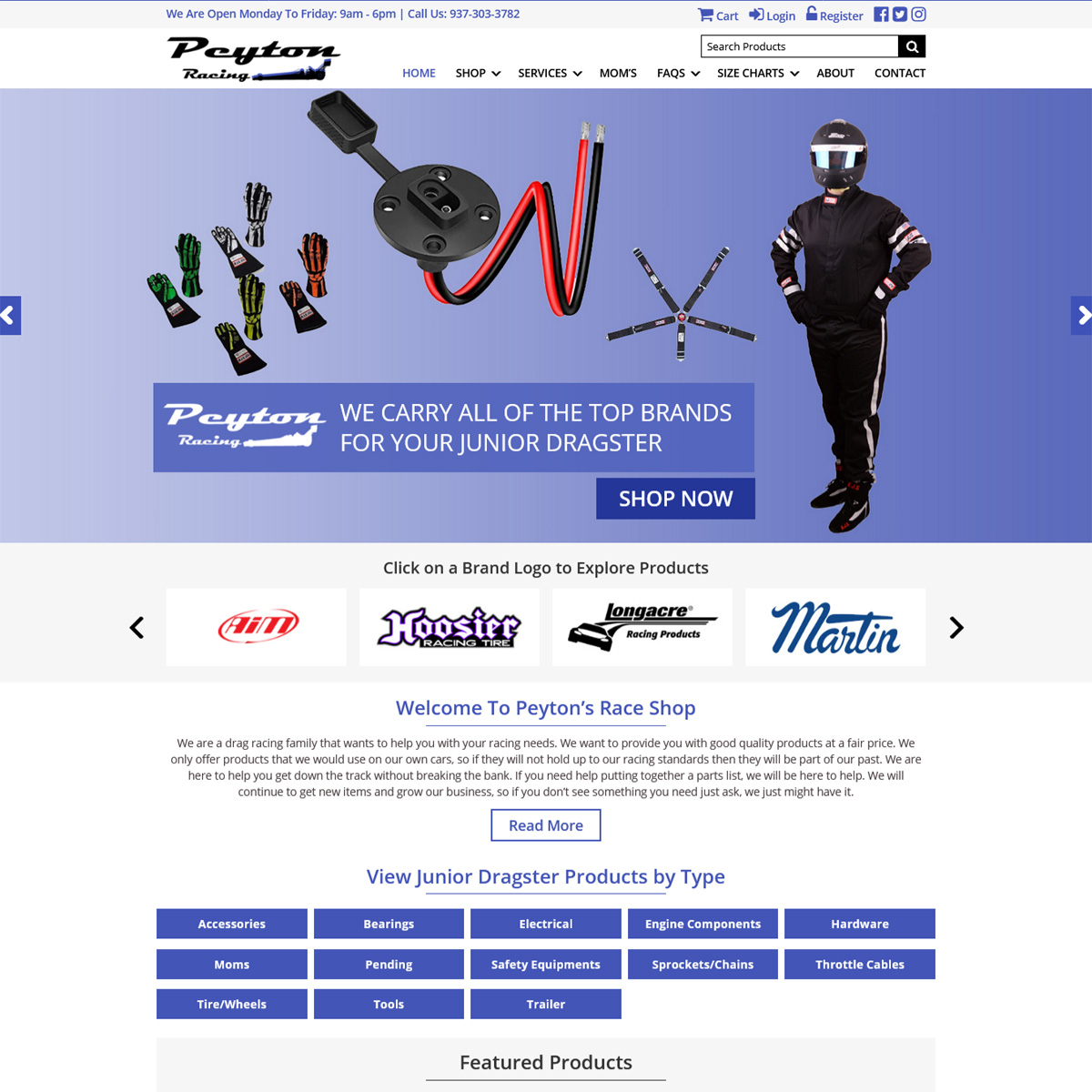 Peyton Racing Website Design