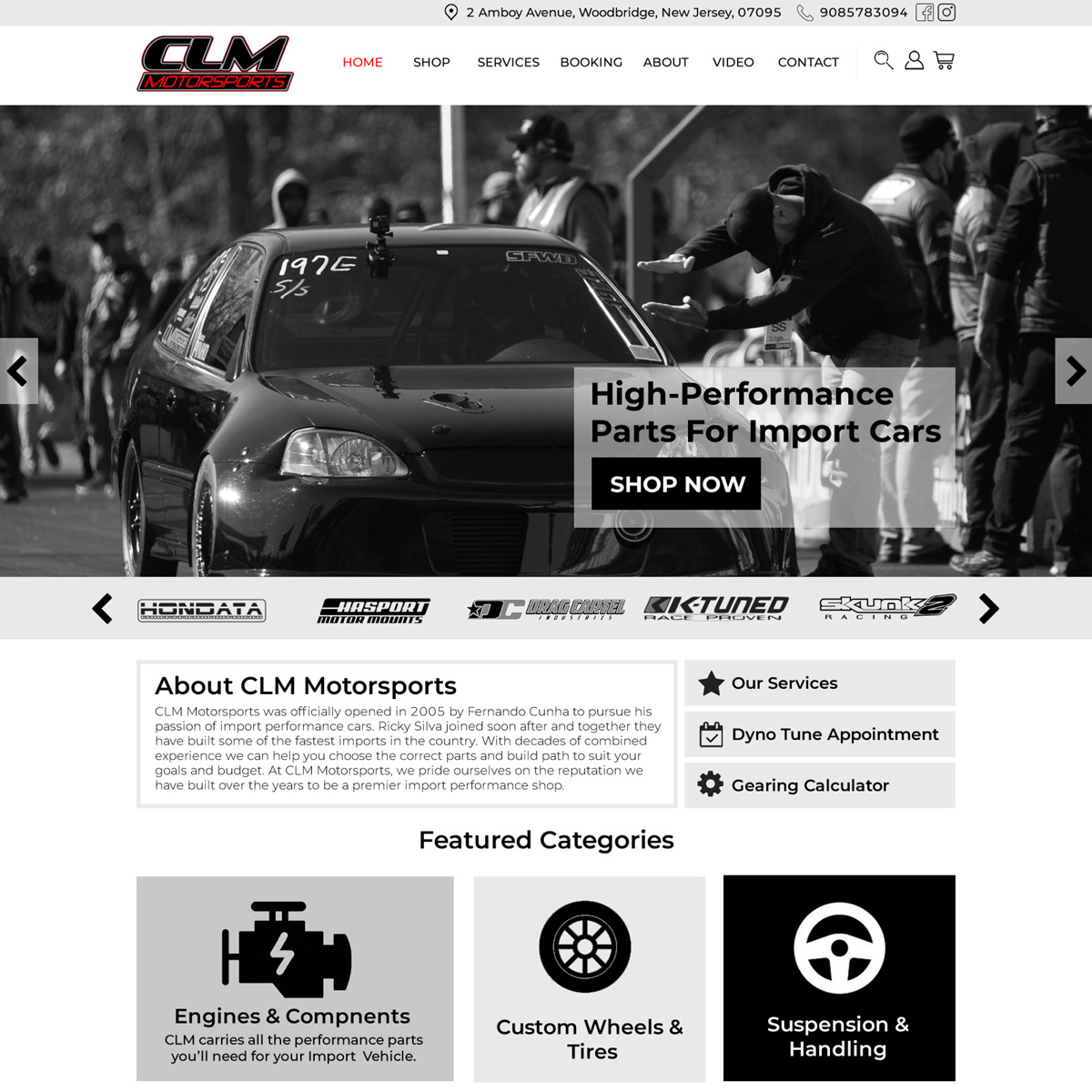 CLM MotorSports Website Design