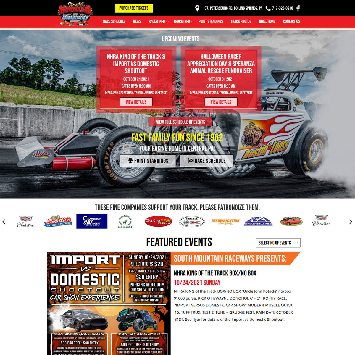 South Mountain Raceway Website Design