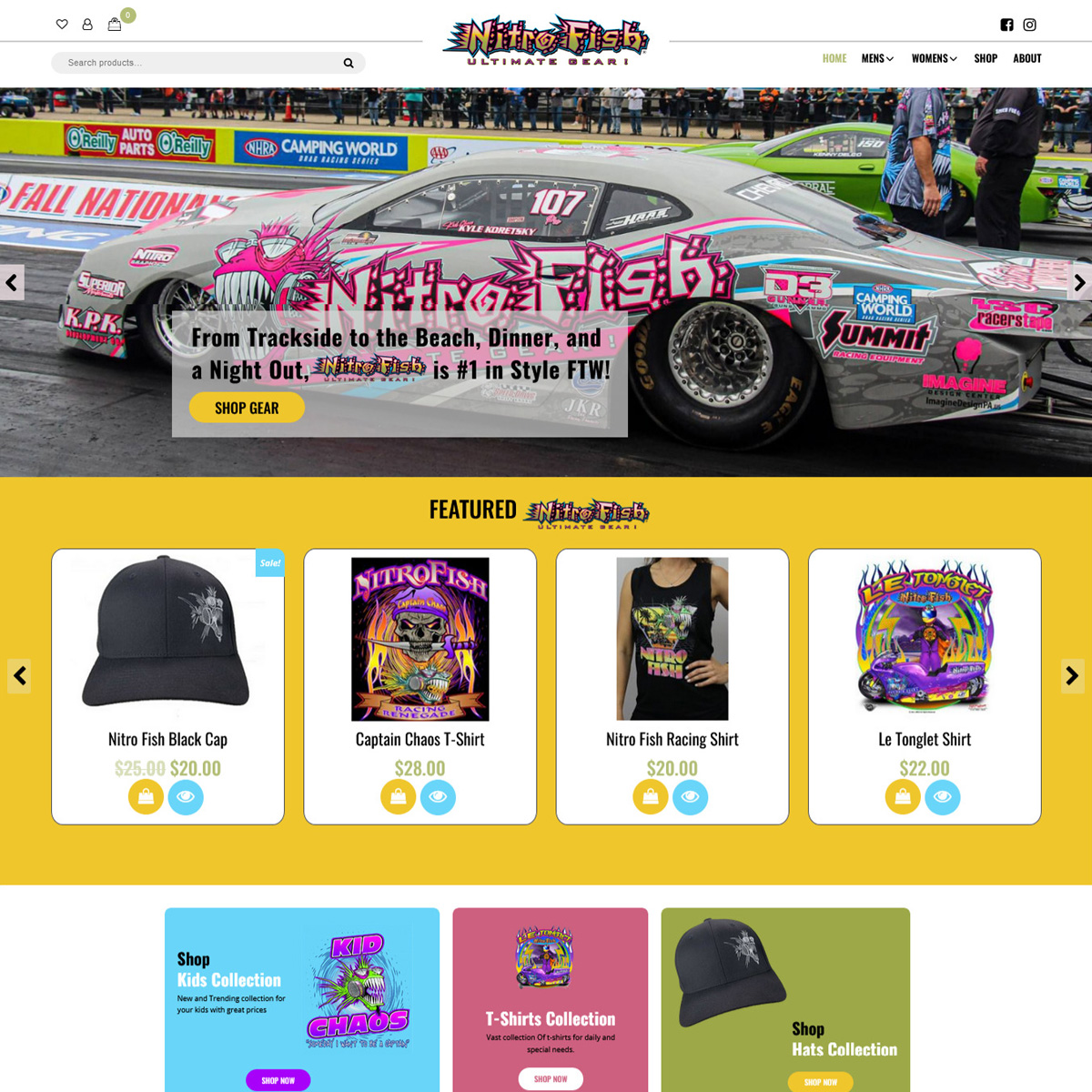 Nitro Fish Ultimate Gear Website Design
