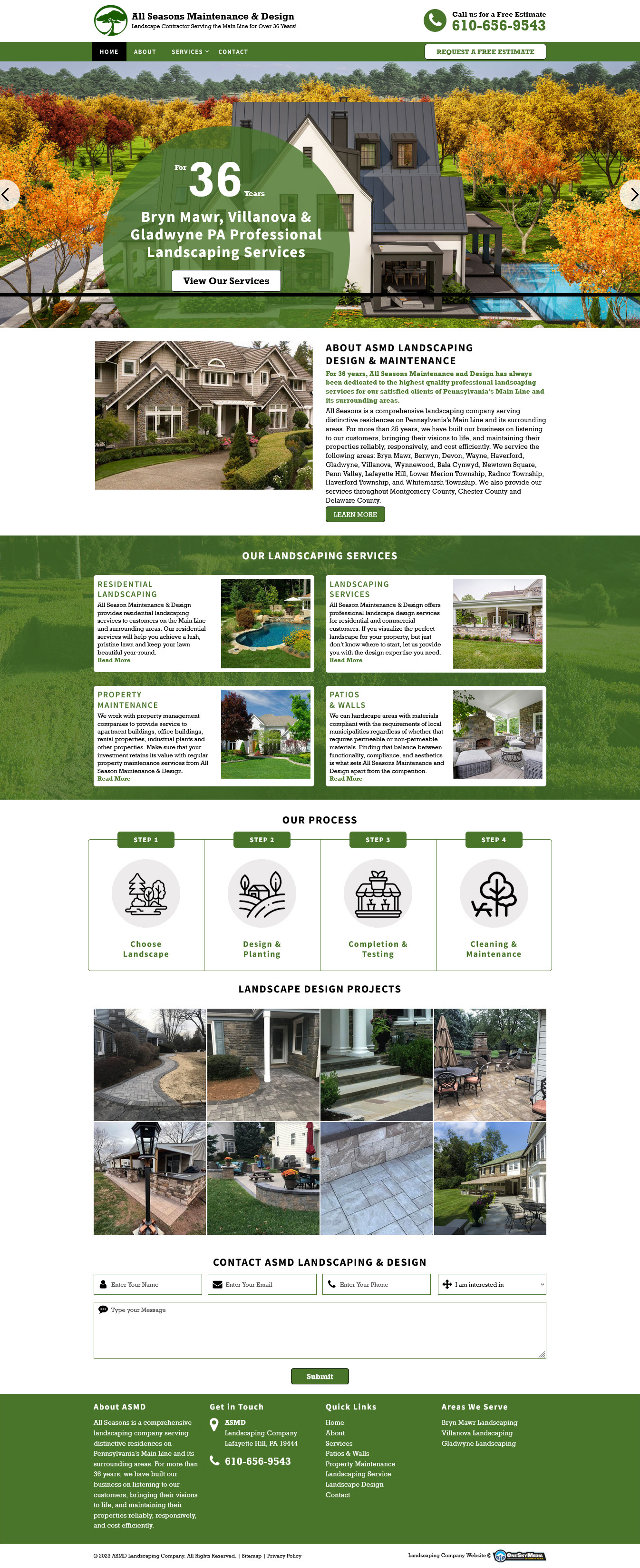ASMD Landscaping Company Website Design