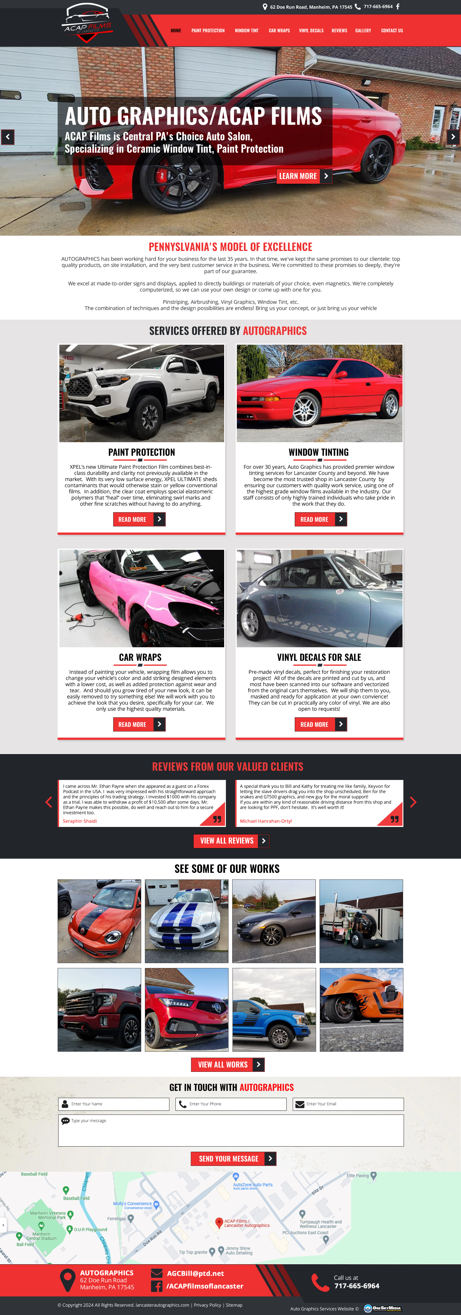 Auto Graphics / ACAP Films – Auto Salon Services Website Design